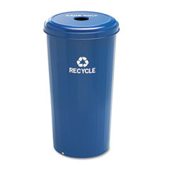 SAFCO PRODUCTS Tall Recycling Receptacle For Cans  Round  Steel  20gal  Recycling Blue; UNIT OF MEASURE: EA