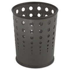 SAFCO PRODUCTS Bubble Wastebasket  Round  Steel  6gal  Black; UNIT OF MEASURE: EA
