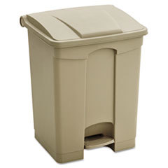 SAFCO PRODUCTS Large Capacity Plastic Step-On Receptacle  17gal  Tan; UNIT OF MEASURE: EA