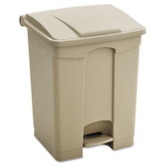 SAFCO PRODUCTS Large Capacity Plastic Step-On Receptacle  23gal  Tan; UNIT OF MEASURE: EA