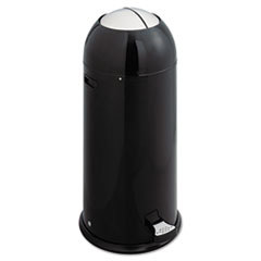 SAFCO PRODUCTS Shutter Cans  Round  Steel  14gal  Black/stainless Steel; UNIT OF MEASURE: EA