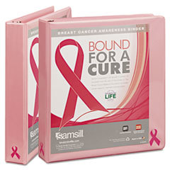 SAMSILL CORPORATION Breast Cancer Awareness View Binder  1in Capacity  Pink; UNIT OF MEASURE: EA