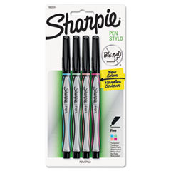 SANFORD Plastic Point Stick Permanent Pen  Assorted Fashion Colors  4/set; UNIT OF MEASURE: SE