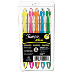 SANFORD Accent Liquid Pen Style Highlighter  Chisel Tip  Assorted  5/set; UNIT OF MEASURE: SE