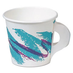 SOLO CUPS Ssp Paper Hot Cups  With Handle  4oz  Jazz Design  50/pack  20 Packs/carton; UNIT OF MEASURE: BX