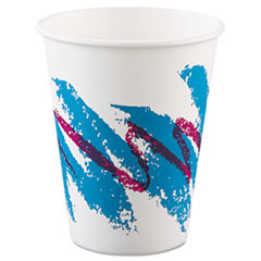 SOLO CUPS Jazz Paper Hot Cups  8oz  Polycoated  50/bag  20 Bags/carton; UNIT OF MEASURE: BX