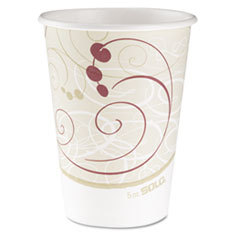 SOLO CUPS Hot Cups  Symphony Design  12oz  Beige  1000/carton; UNIT OF MEASURE: BX