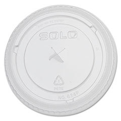 SOLO CUPS Pete Plastic Flat Straw-Slot Cold Cup Lids  For 20 Oz Cups  Clear  1000/carton; UNIT OF MEASURE: BX