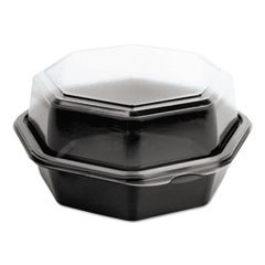 SOLO CUPS Octaview Cf Containers  Black/clear  18oz  6.76w X 6.3d X 3.15h  200/carton; UNIT OF MEASURE: BX