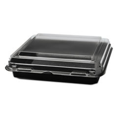 SOLO CUPS Lunch Box  1-Comp  Black/clear  32oz  7.91w X 7.91d X 1.81h  100/carton; UNIT OF MEASURE: BX