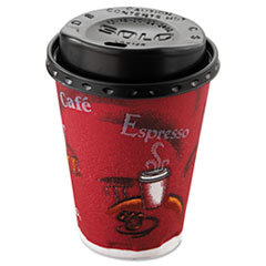SOLO CUPS Bistro Hot/cold Foam Cups With Lids  12oz  Maroon  300-Cup &amp; Lids/carton; UNIT OF MEASURE: BX