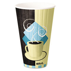SOLO CUPS Duo Shield Hot Insulated 20oz Paper Cups  Beige  350/carton; UNIT OF MEASURE: BX