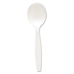 SOLO CUPS Regal Mediumweight Cutlery  Soup Spoon  White  5 3/10in  1000/carton; UNIT OF MEASURE: BX