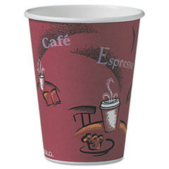 SOLO CUPS Bistro Design Hot Drink Cups  Paper  12oz  300/carton; UNIT OF MEASURE: BX