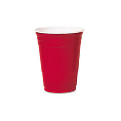 SOLO CUPS Plastic Party Cold Cups  16oz  Red  50/bag  20 Bags/carton; UNIT OF MEASURE: BX