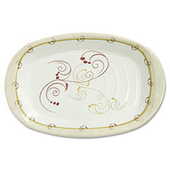 SOLO CUPS Symphony Paper Dinnerware  Heavyweight Platter  6in X 8in  Tan  125/pack; UNIT OF MEASURE: PG