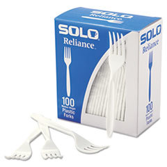 SOLO CUPS Boxed Reliance Mediumweight Cutlery  Fork  White  1000/carton; UNIT OF MEASURE: BX
