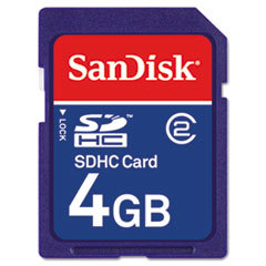 SANDISK CORPORATION Sdhc Memory Card  Class 4  4gb; UNIT OF MEASURE: EA