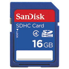 SANDISK CORPORATION Sdhc Memory Card  Class 4  16gb; UNIT OF MEASURE: EA