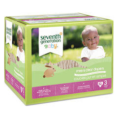 SEVENTH GENERATION Baby Diapers  Stage 3  16-28 Lbs  Tan  62/ct; UNIT OF MEASURE: BX