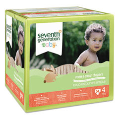 SEVENTH GENERATION Baby Diapers  Stage 4  22-37 Lbs  Tan  54/ct; UNIT OF MEASURE: BX