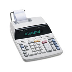 SHARP ELECTRONICS El2192rii Two-Color Roller Printing Calculator  Black/red Print  3 Lines/sec; UNIT OF MEASURE: EA