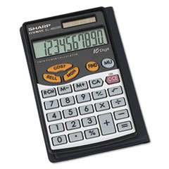 SHARP ELECTRONICS El480srb Handheld Business Calculator  10-Digit Lcd; UNIT OF MEASURE: EA