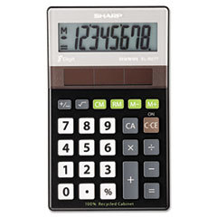SHARP ELECTRONICS El-R277bbk Recycled Series Handheld Calculator  8-Digit Lcd; UNIT OF MEASURE: EA