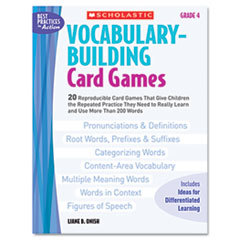 SCHOLASTIC INC. Vocabulary Building Card Games  Grade Four  80 Pages; UNIT OF MEASURE: EA