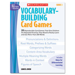 SCHOLASTIC INC. Vocabulary Building Card Games  Grade Five  80 Pages; UNIT OF MEASURE: EA