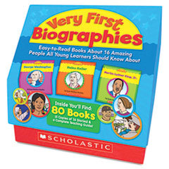 SCHOLASTIC INC. Very First Biographies  Eight Pages/16 Books And Teaching Guide  Prek-K; UNIT OF MEASURE: EA