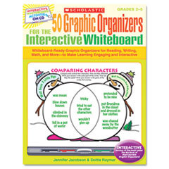 SCHOLASTIC INC. Graphic Organizers For Interactive Whiteboard  Grades 2-5  112 Pgs  Cd; UNIT OF MEASURE: EA