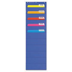 SCHOLASTIC INC. Pocket Charts  File Organizer  14in X 46 1/2in  Blue  Plastic; UNIT OF MEASURE: EA