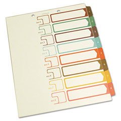 S&amp;J PAPER Table Of Contents Index Dividers  1-8  Multicolor  11 X 8-1/2; UNIT OF MEASURE: SE