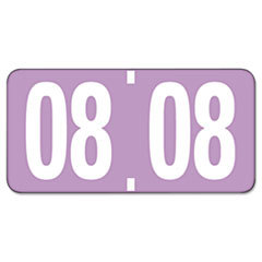 SMEAD MANUFACTURING CO. Tb200ry Color-Coded Year Labels  Year 2008  1/2 X 1  Lilac  500 Labels/roll; UNIT OF MEASURE: RL