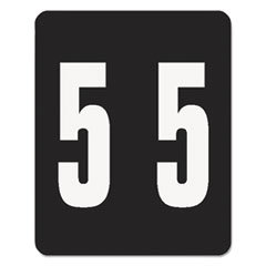 SMEAD MANUFACTURING CO. Am100rn Color-Coded Labels  Number 5  1-1/2w X 1 -7/8h  Black  250 Labels/roll; UNIT OF MEASURE: RL
