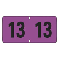 SMEAD MANUFACTURING CO. Jeter-Compatible Year 2013 Labels  3/4 X 1-1/2  Purple/black  500/roll; UNIT OF MEASURE: RL