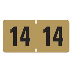 SMEAD MANUFACTURING CO. Year 2014 End Tab Folder Labels  1 1/2w X 3/4h  Gold/black  500 Labels/roll; UNIT OF MEASURE: RL
