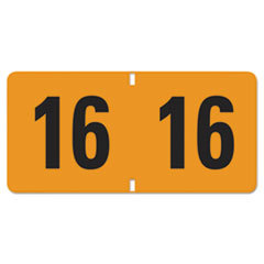 SMEAD MANUFACTURING CO. Year 2016 End Tab Folder Labels  1 1/2w X 3/4h  Orange/black  500 Labels/roll; UNIT OF MEASURE: RL