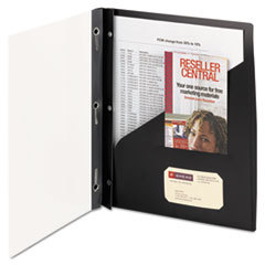 SMEAD MANUFACTURING CO. Clear Front Poly Report Cover With Tang Fasteners  8-1/2 X 11  Black  5/pack; UNIT OF MEASURE: PG