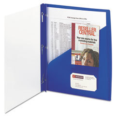 SMEAD MANUFACTURING CO. Clear Front Poly Report Cover With Tang Fasteners  8-1/2 X 11  Blue  5/pack; UNIT OF MEASURE: PG