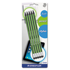 STAEDTLER  INC. Wopex Pencil With Stylus  Green/black  5/pk; UNIT OF MEASURE: PG