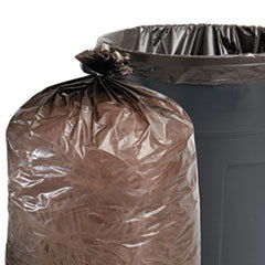 STOUT 100% Recycled Plastic Garbage Bags  33gal  1.5mil  33 X 40  Brown/black  100/ct; UNIT OF MEASURE: BX