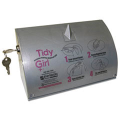 STOUT Tidy Girl Plastic Feminine Hygiene Disposal Bag Dispenser  Gray; UNIT OF MEASURE: EA