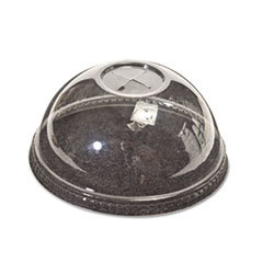 SAVANNAH SUPPLIES INC. Compostable Cold Cup Lids  Dome  For 10  12  16oz Cups  Clear  100/pack; UNIT OF MEASURE: PG