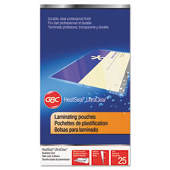SWINGLINE Laminating Pouches  5 Mil  2 3/16 X 3 11/16  Business Card Size  25; UNIT OF MEASURE: PG