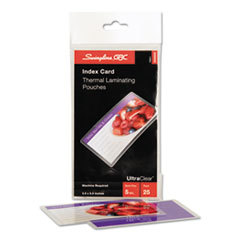 SWINGLINE Laminating Pouches  5 Mil  5 1/2 X 3 1/2  Index Card Size  25/pack; UNIT OF MEASURE: PG