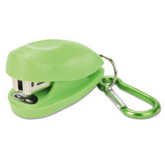 ACCO BRANDS  INC. Tot Mini Stapler With Carabiner Clip  12-Sheet Capacity  Green/blue  2/pack; UNIT OF MEASURE: PG