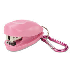 ACCO BRANDS  INC. Tot Mini Stapler With Carabiner Clip  12-Sheet Capacity  Pink/purple  2/pack; UNIT OF MEASURE: PG