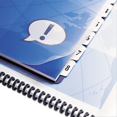 SWINGLINE Customizable Index Tabs For Binding Systems  8-Tab  Letter  White; UNIT OF MEASURE: PG